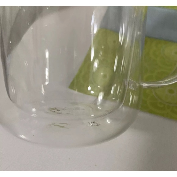 ComSaf Double Walled Heat Resistant Glass Air Cup/Mug by iwaki Japan Set Of 4 - Picture 4 of 8